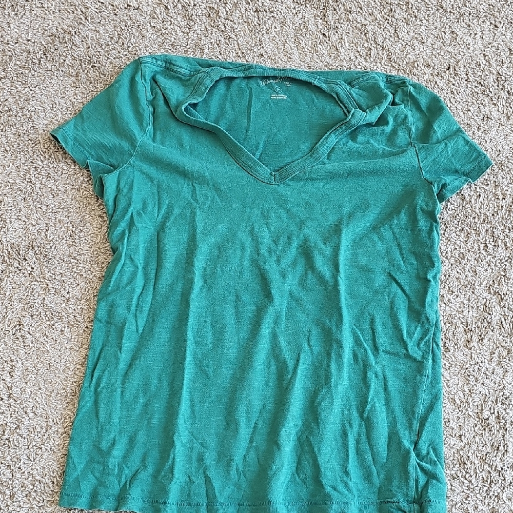 Universal Thread Teal Short Sleeve V-Neck Top